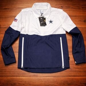 Dallas Cowboys Nike Sideline Coaches Half-Zip Windbreaker.
